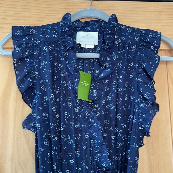 NWT | Kate Spade- Wild Rose Ruffle Wrap Dress | Size 2 - Picture 7 of 8